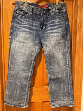 Relaxed Fit Faded Blue Men's Jeans